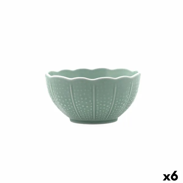 Snack Kulho Bidasoa Aura Stela Vihreä Keraminen 12 x 12 x 5 cm (6 osaa)