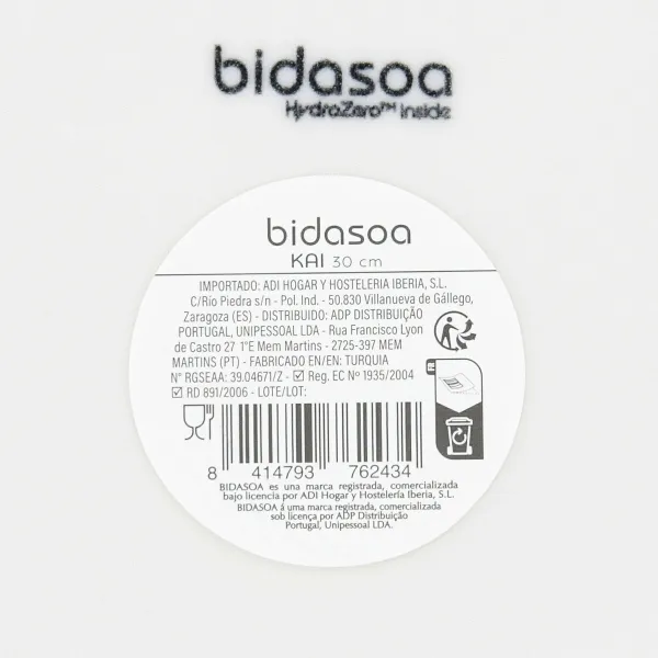 Picas šķīvis Bidasoa Kai Hydrozero Balts Keramika Ø 30 cm (6 gb.)