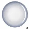 Pizza Plate Bidasoa Lea Hydrozero White Ceramic Ø 30 cm (6 Units)