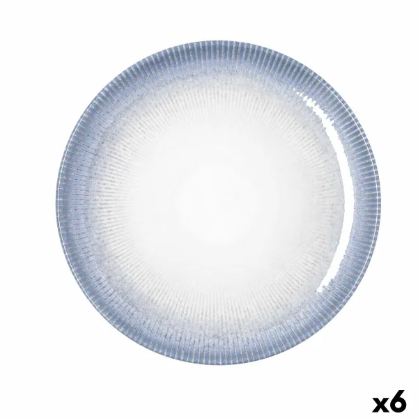 Plokščia lėkštė Bidasoa Lea Hydrozero Balta Keramikinis Ø 27 cm (6 vnt.)