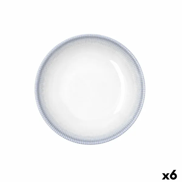Dziļais šķīvis Bidasoa Lea Hydrozero Balts Keramika Ø 20 cm (6 gb.)