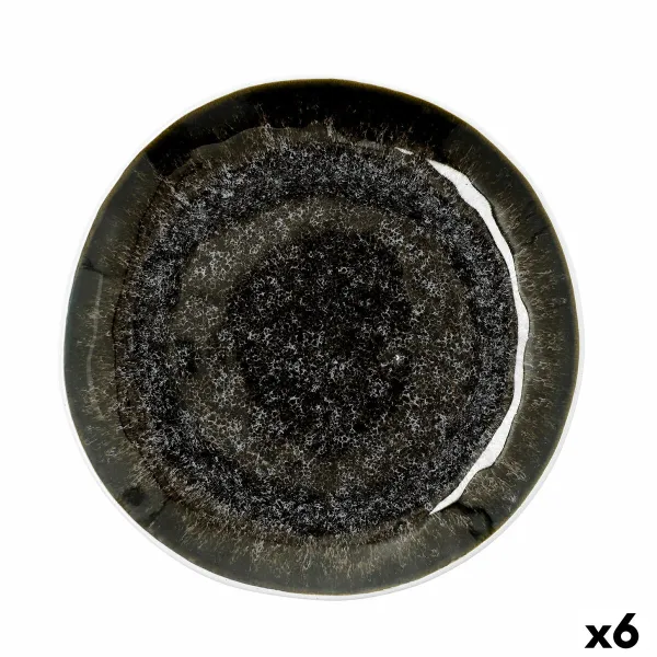 Litteä Lautanen Bidasoa Elite Ruskea Keraminen Ø 26,5 cm (6 osaa)
