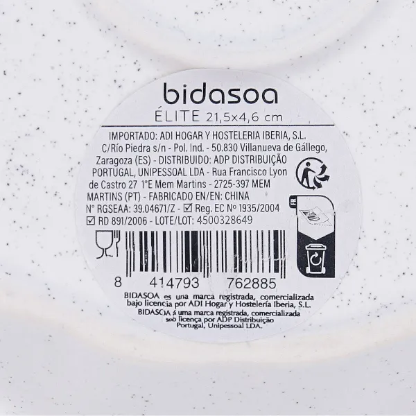 Dziļais šķīvis Bidasoa Elite Brūns Keramika 21,5 x 4,6 cm (6 gb.)