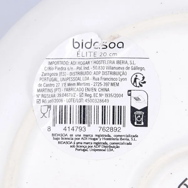 Jälkiruokalautanen Bidasoa Elite Ruskea Keraminen Ø 20 cm (6 osaa)