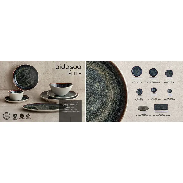 Snack Bowl Bidasoa Elite Brown Ceramic 16,5 x 14 x 7,7 cm (6 Units)