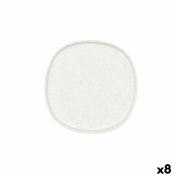 Плоская тарелка Bidasoa Elite Белый Керамика 16,5 x 16,5 x 1,7 cm (8 штук)