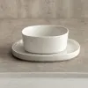 Snack Bowl Bidasoa Elite White Ceramic 18 x 18 x 3,5 cm (8 Units)