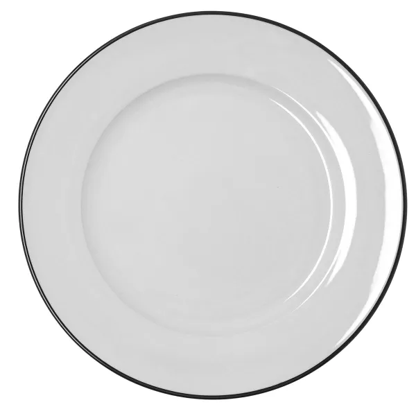 Plokščia lėkštė Bidasoa Glacial Filo Balta Keramikinis Ø 30 cm (12 vnt.)