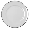 Flat Plate Bidasoa Glacial Filo White Ceramic Ø 30 cm (12 Units)