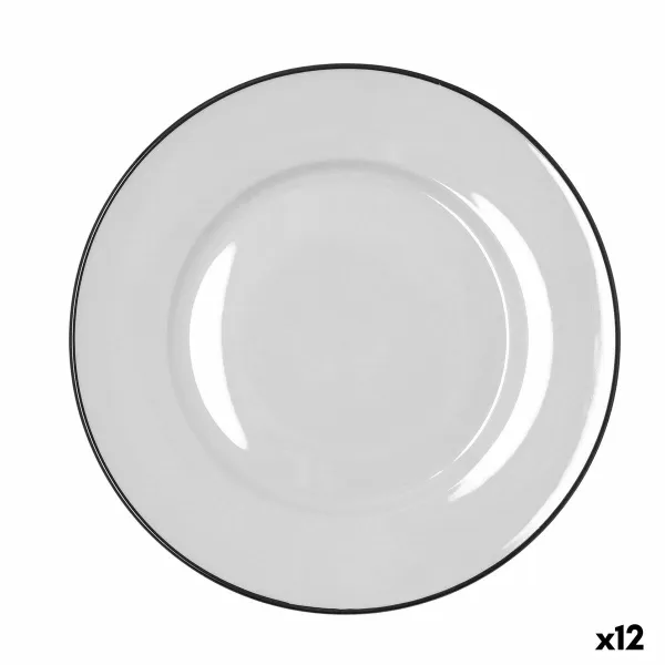 Plakans trauks Bidasoa Glacial Filo Balts Keramika Ø 27 cm (12 gb.)