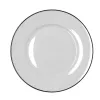 Flat Plate Bidasoa Glacial Filo White Ceramic Ø 27 cm (12 Units)