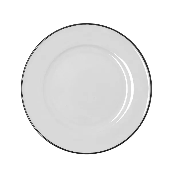 Flat Plate Bidasoa Glacial Filo White Ceramic Ø 25 cm (24 Units)