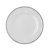 Flat Plate Bidasoa Glacial Filo White Ceramic Ø 25 cm (24 Units)