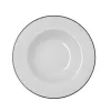 Deep Plate Bidasoa Glacial Filo White Ceramic Ø 23,5 cm (24 Units)
