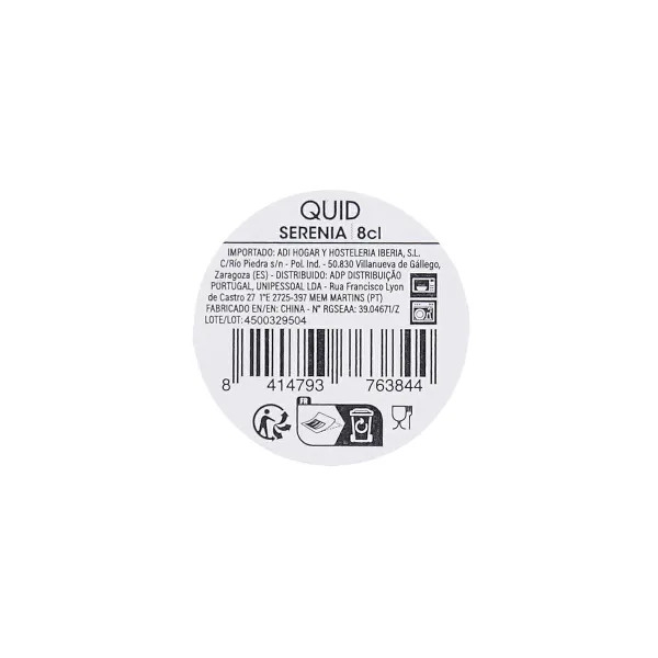 Чашка кофе и чай Quid Serenia Прозрачный Cтекло 80 ml (6 штук)