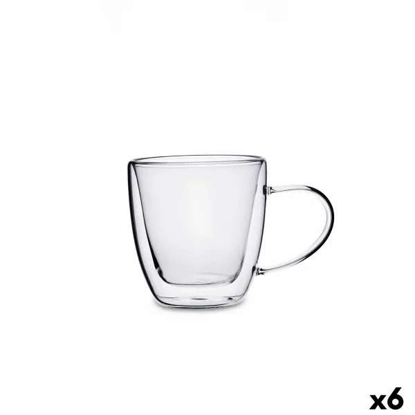 Tee- ja kahvikuppi Quid Serenia Läpinäkyvä Lasi 150 ml (6 osaa)