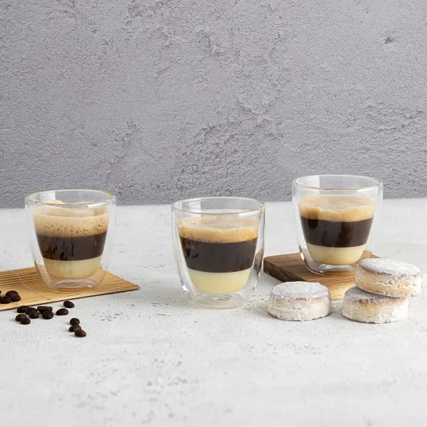 Стакан Quid Serenia Прозрачный Cтекло 200 ml Capuccino (6 штук)