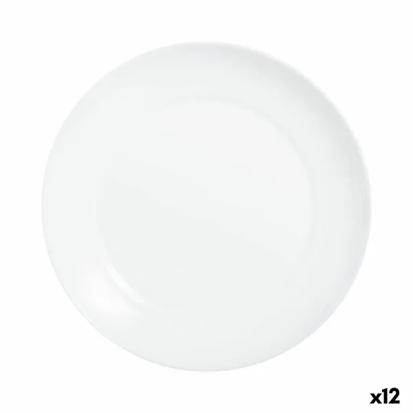 Litteä Lautanen Luminarc Apy Valkoinen Lasi Ø 25 cm (12 osaa)