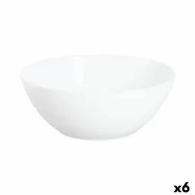 Salad Bowl Luminarc Apy White Glass Ø 21 cm (6 Units)