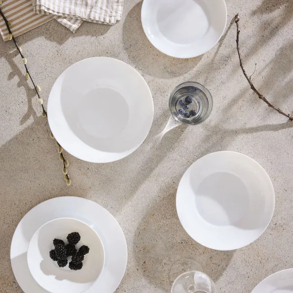 Dessert dish Luminarc Apy White Glass Ø 18 cm (12 Units)