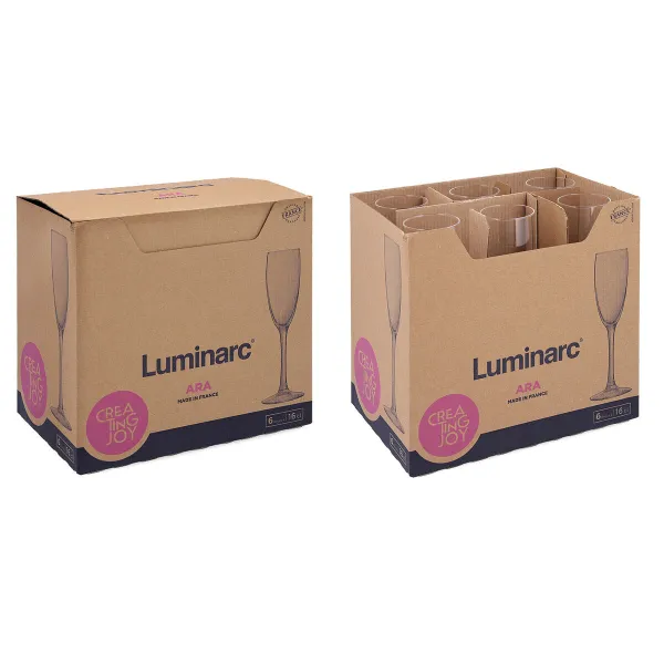 Бокал для шампанского Luminarc Ara Прозрачный Cтекло 160 ml (6 штук)
