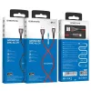 Borofone Highway - 1.2m USB to Lightning Connection Cable (Black / Red)