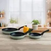 Set of pans Quid Tropic Green Metal 3 Pieces