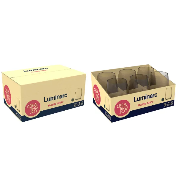 Стакан Luminarc Maine Серый Cтекло 370 ml (6 штук)