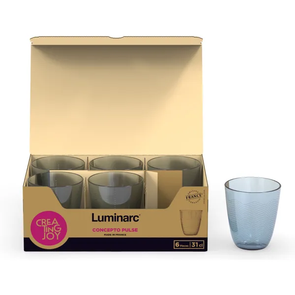 Vesilasi Luminarc Concepto Sininen Lasi 310 ml (6 osaa)
