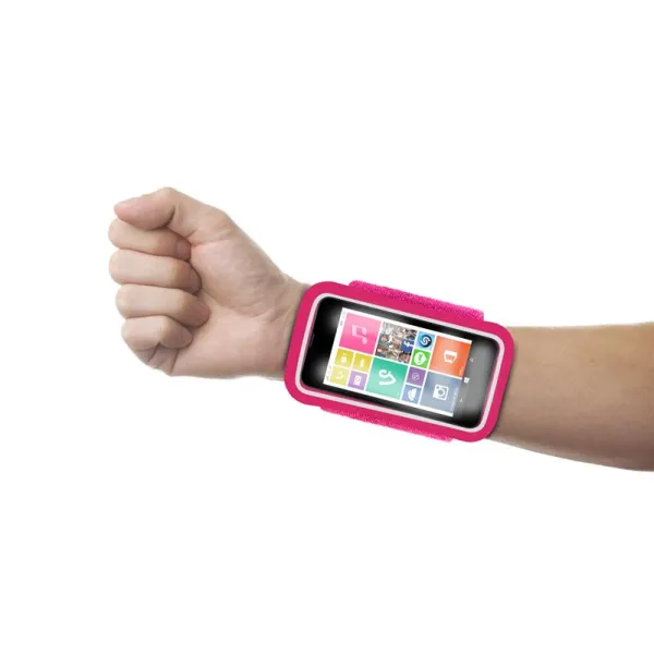 PURO Running Band - Universal running band for smartphones max 4.3 "+ key pocket (pink)