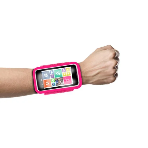 PURO Running Band - Universal running band for smartphones max 4.3 "+ key pocket (pink)