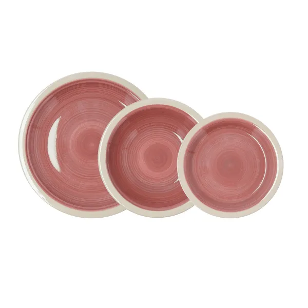 Tableware Quid Calypso Red Ceramic 18 Pieces
