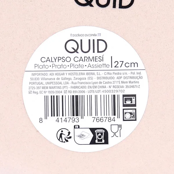Плоская тарелка Quid Calypso терракот Керамика Ø 27 cm (12 штук)