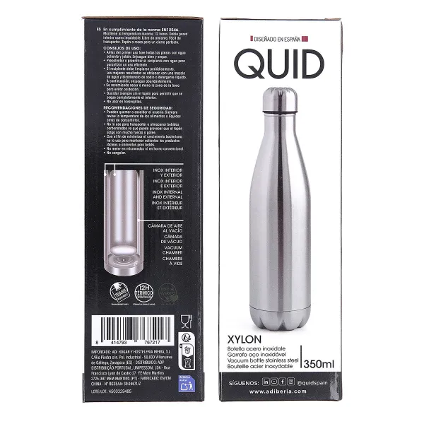 Thermal Bottle Quid Xylon Steel 350 ml (12 Units)