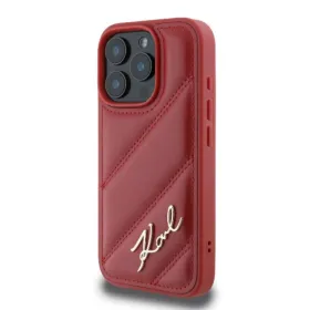 Karl Lagerfeld Quilted Signature - Case for iPhone 16 Pro Max (red)