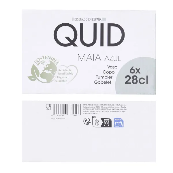 Stikls Quid Maia Zils Stikls 280 ml (6 gb.)