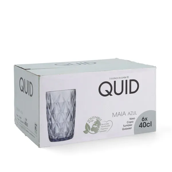 Lasi Quid Maia Sininen Lasi 400 ml (6 osaa)