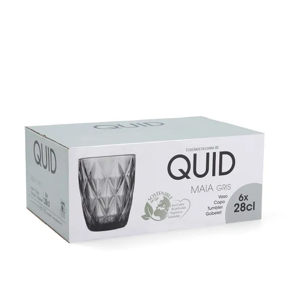 Стакан Quid Maia Синий Cтекло 280 ml (6 штук)