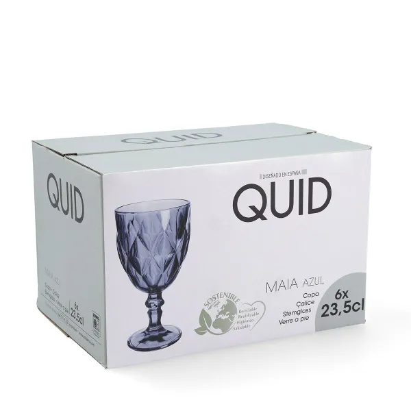 Lasi Quid Maia Sininen Lasi 235 ml (6 osaa)