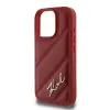 Karl Lagerfeld Quilted Signature - Case for iPhone 16 Pro Max (red)