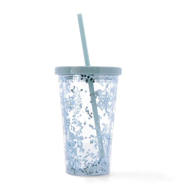 Puodelį su Šiaudeliu Quid Quidate Mėlyna Plastmasinis 425 ml (12 vnt.)