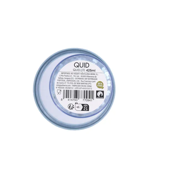 Puodelį su Šiaudeliu Quid Quidate Mėlyna Plastmasinis 425 ml (12 vnt.)