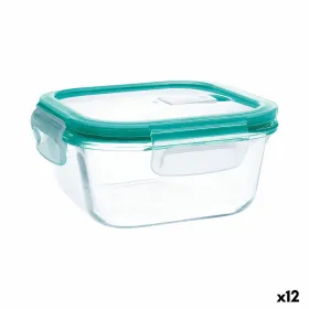 Hermetic Lunch Box Quid Ciclon Turquoise Glass 800 ml (12 Units)