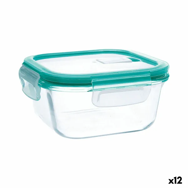 Hermetic Lunch Box Quid Ciclon Turquoise Glass 800 ml (12 Units)