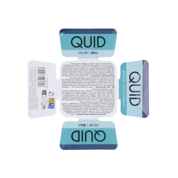 Hermetic Lunch Box Quid Ciclon Turquoise Glass 800 ml (12 Units)