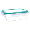 Hermetic Lunch Box Quid Ciclon Turquoise Glass 1,04 L (6 Units)
