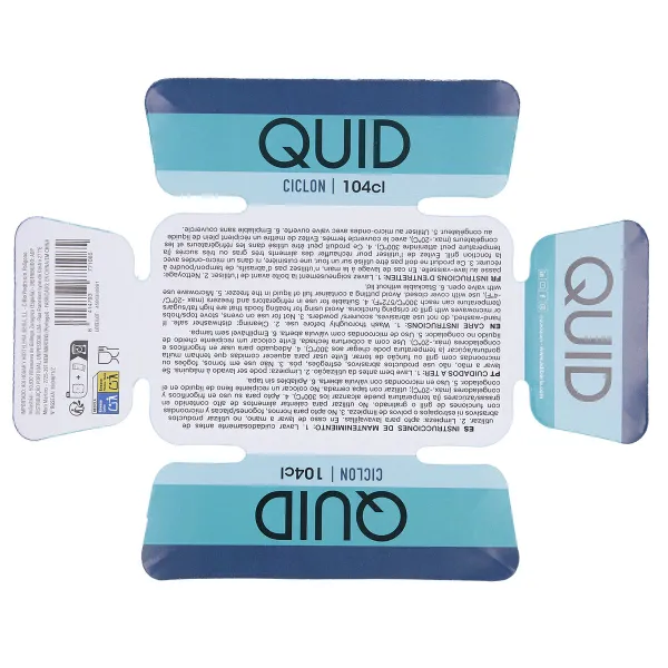 Hermetic Lunch Box Quid Ciclon Turquoise Glass 1,04 L (6 Units)