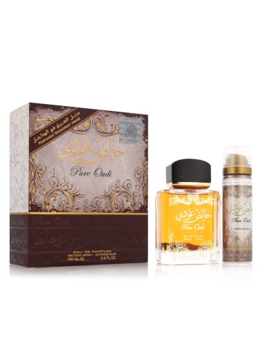 Unisex' Perfume Set Lattafa Pure Oudi EDP 2 Pieces