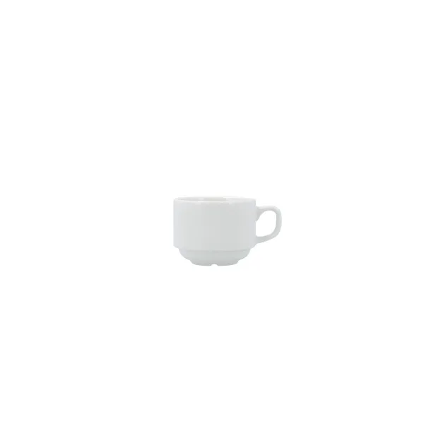 Tee- ja kahvikuppi Bidasoa Serenity Hydrozero Valkoinen Keraminen 90 ml (12 osaa)