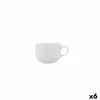 Tee- ja kahvikuppi Bidasoa Serenity Hydrozero Valkoinen Keraminen 230 ml (6 osaa)